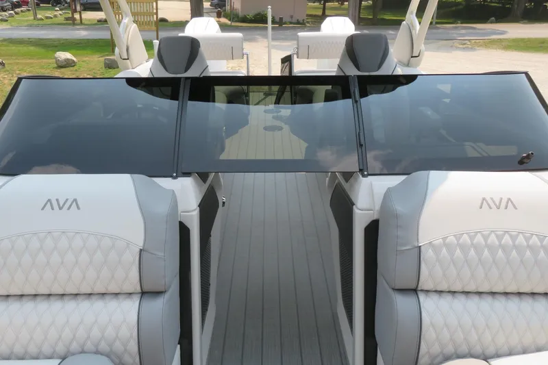 Slide: The Image of 2026 Avalon 2785 Excalibur LTD Quad Lounger, luxury boat interior, Sarasota, FL. - 20