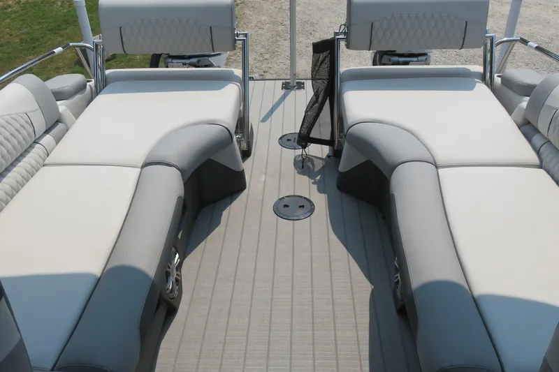 Slide: The Image of 2026 Avalon 2785 Excalibur LTD Quad Lounger interior with luxurious seating, Sarasota, FL. - 21
