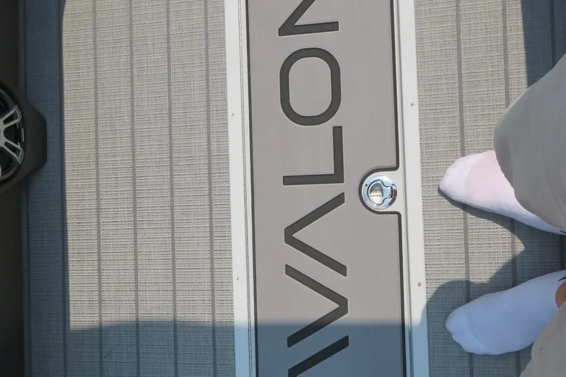 Slide: The Image of 2026 Avalon 2785 Excalibur LTD boat deck with logo, Sarasota, FL. - 35