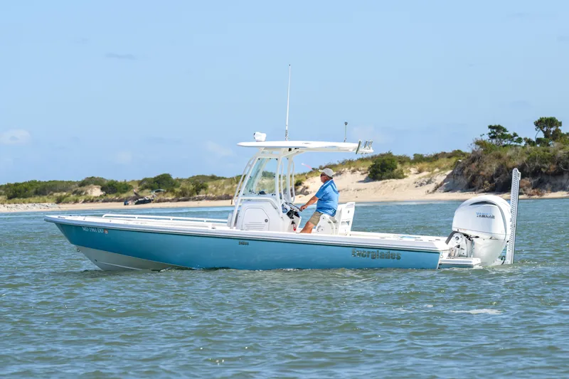 The Image of 2016 Everglades 243 Center Console with new Yamaha 300 engine on the water. - 0