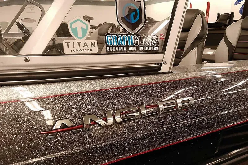 Slide: The Image of 2020 Ranger 1880MS Angler boat with metallic finish and window decals. - 11