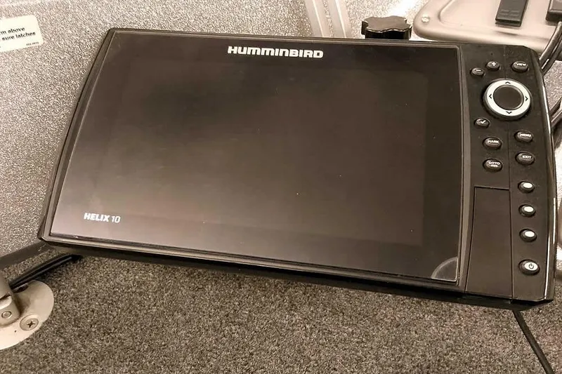 Slide: The Image of Humminbird Helix 10 fish finder on 2020 Ranger 1880MS Angler boat dashboard. - 25