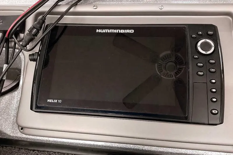 Slide: The Image of Humminbird Helix 10 fish finder on 2020 Ranger 1880MS Angler boat dashboard. - 26