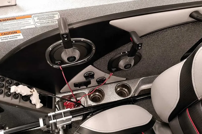 Slide: The Image of Interior of 2020 Ranger 1880MS Angler boat with controls and seating. - 36