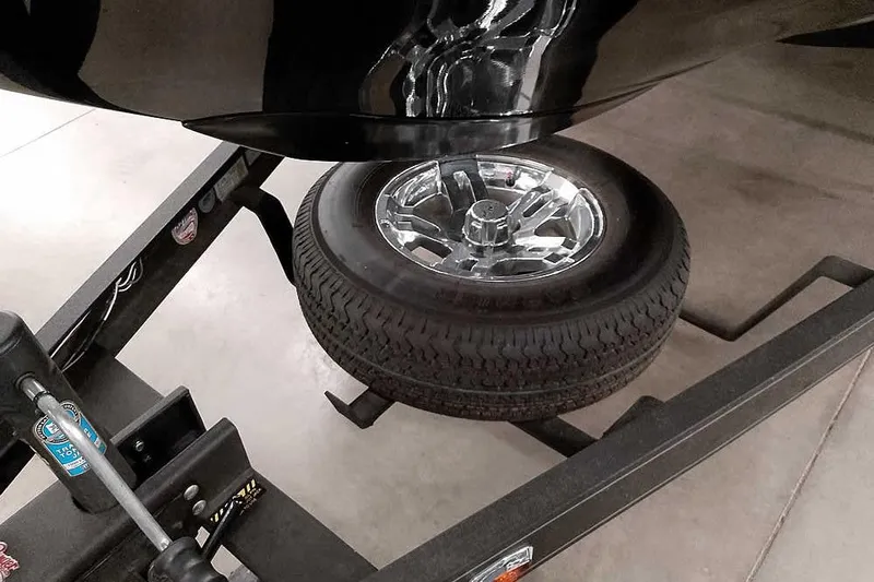 Slide: The Image of 2020 Ranger 1880MS Angler trailer with spare tire and chrome wheel. - 45