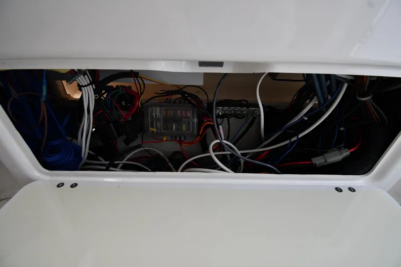 Slide: The Image of Electrical wiring inside 2022 Sea Fox 268 Commander boat compartment. - 47