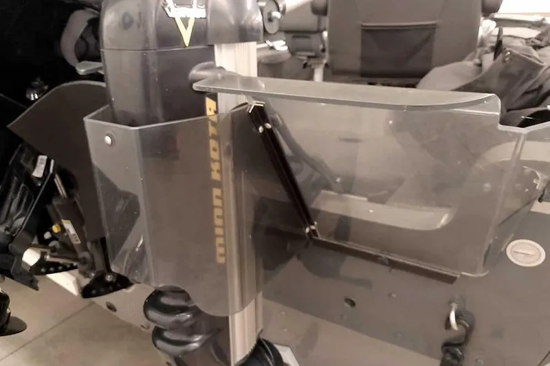 Slide: The Image of 2016 Lund 2075 Pro Guide boat with Minn Kota motor and protective shield. - 16