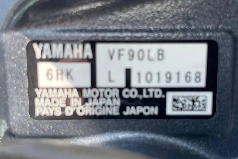 Slide: The Image of 2026 Chittum Skiffs Islamorada 18 hull identification number on carbon fiber surface. - 33