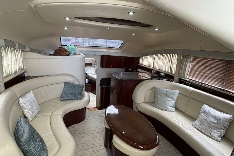 Slide: The Image of Luxurious interior of a 2006 Sea Ray 40 Motor Yacht with elegant seating and decor. - 25