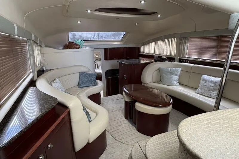 Slide: The Image of Luxurious interior of a 2006 Sea Ray 40 Motor Yacht with elegant seating and modern design. - 27