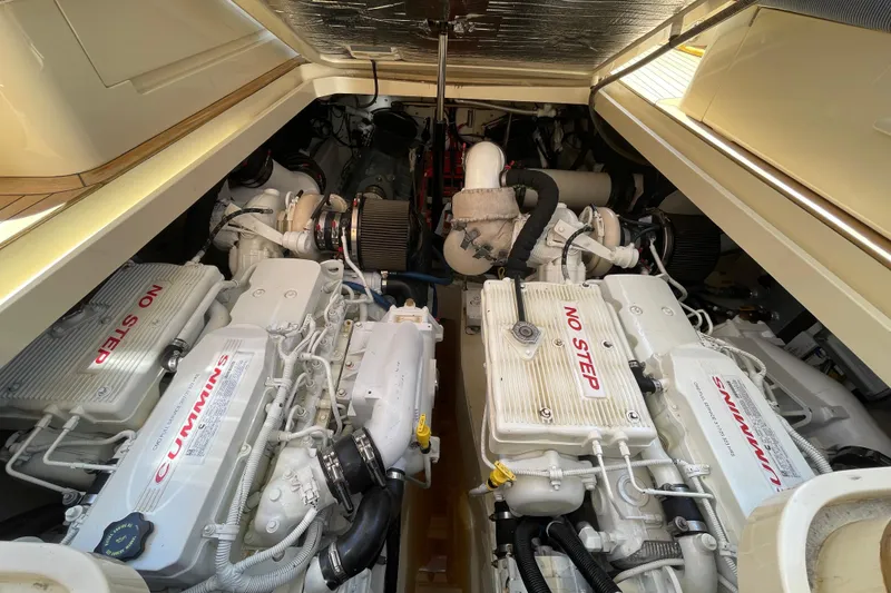 Slide: The Image of Engine room of 2017 Hinckley Talaria 43 Motoryacht with Cummins engines. - 59