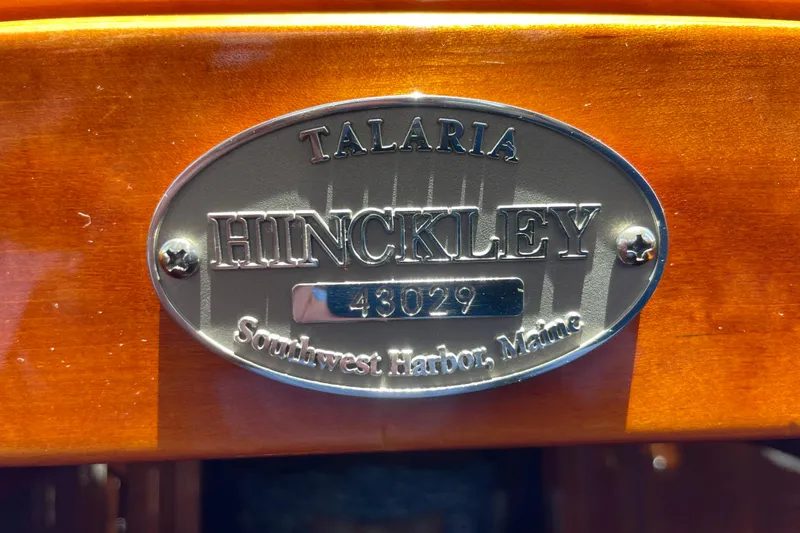 Slide: The Image of Hinckley Talaria 43 Motoryacht 2017 nameplate, Southwest Harbor, Maine. - 60