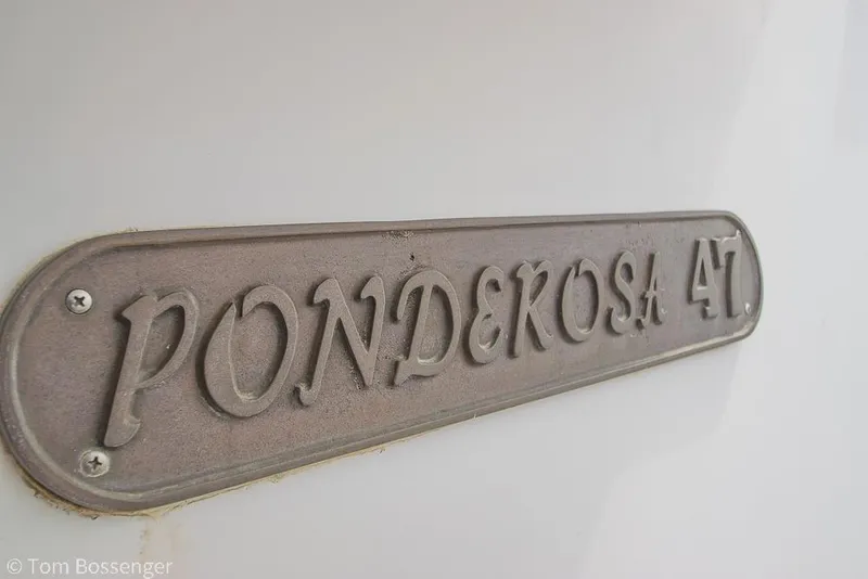 Slide: The Image of Plaque displaying "Ponderosa 47" on a 1986 model. - 60