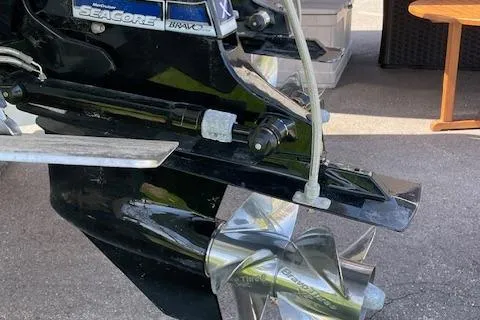 Slide: The Image of Close-up of a 2009 Cobalt 373 boat engine with Seacore Bravo components. - 11