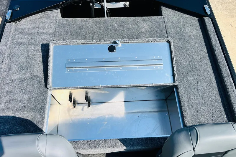 Slide: The Image of Interior storage compartment of 2026 Tracker Bass Tracker Classic XL boat. - 26
