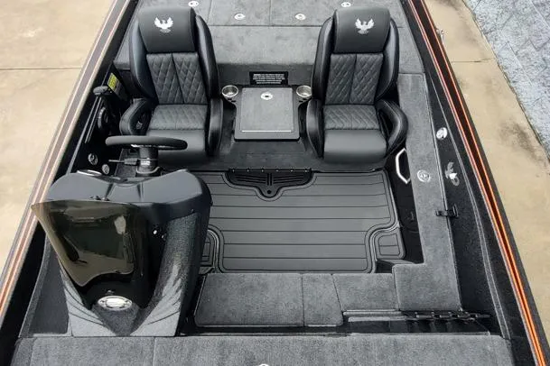 Slide: The Image of 2026 Phoenix 721zxl boat interior with dual black seats and steering console. - 5