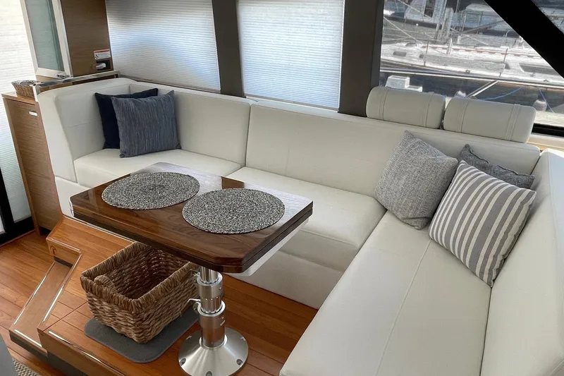 Slide: The Image of Luxurious interior of 2023 Tiara Yachts C44 Coupe with elegant seating and stylish decor. - 33