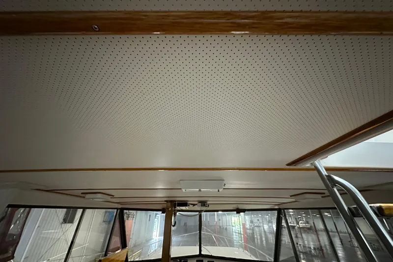Slide: The Image of Interior view of 1982 Egg Harbor 42 Flybridge Motoryacht ceiling and windows. - 20
