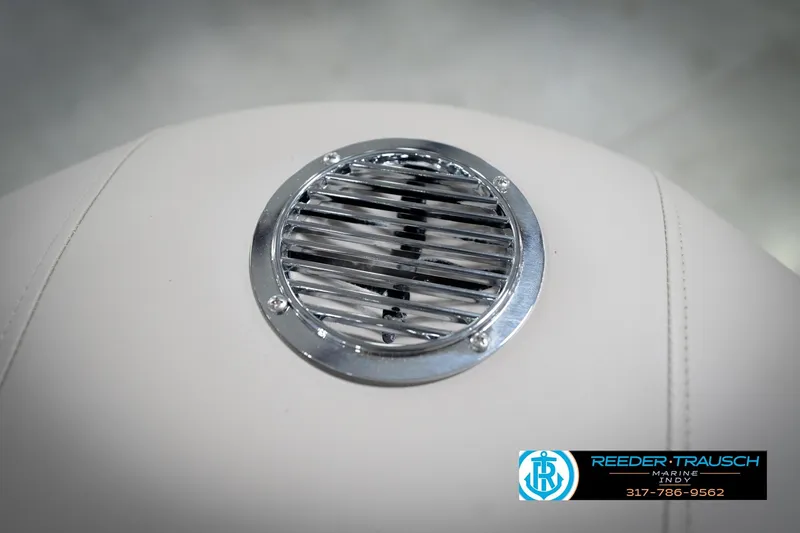 Slide: The Image of Chrome vent detail on 2026 Bennignton 168 SL boat upholstery. - 38