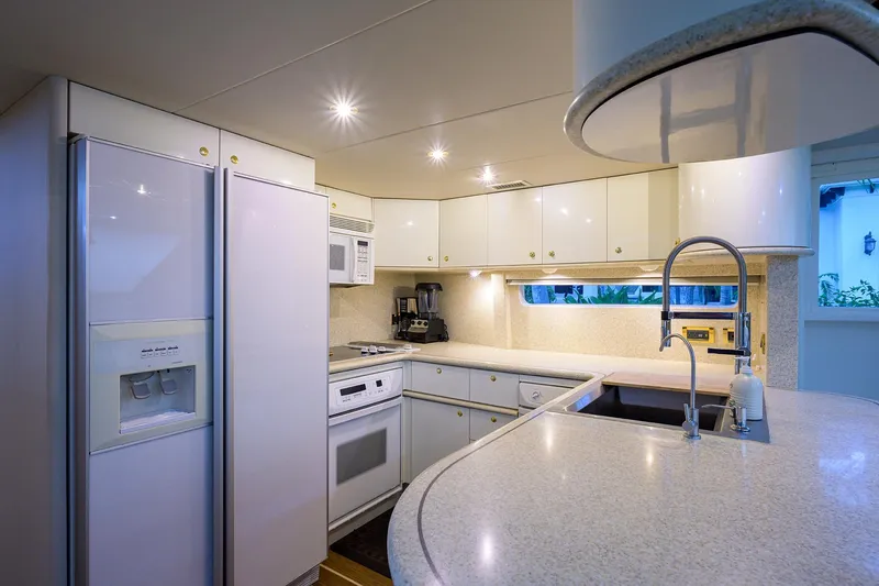 Slide: The Image of Lazzara 80 LOST TEXAN - Galley Counters & Fridge - 6