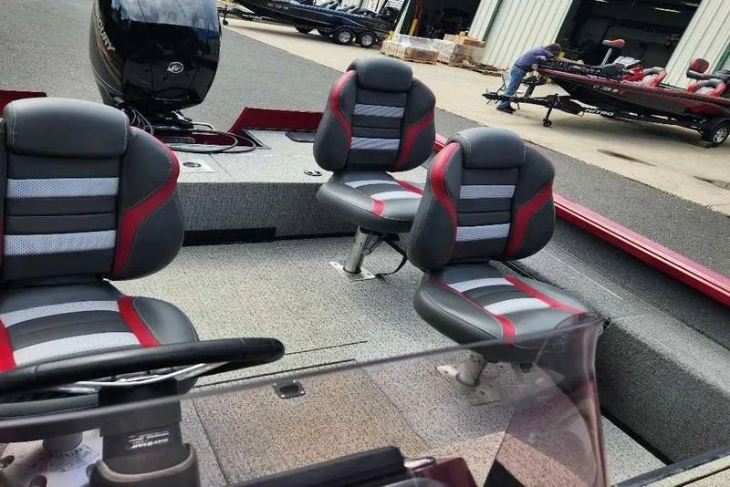 Slide: The Image of 2021 Ranger VS1782SC Angler boat interior with stylish seating and modern design. - 4