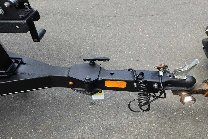 Slide: The Image of Trailer hitch of 2021 Ranger VS1782SC Angler on asphalt surface. - 8