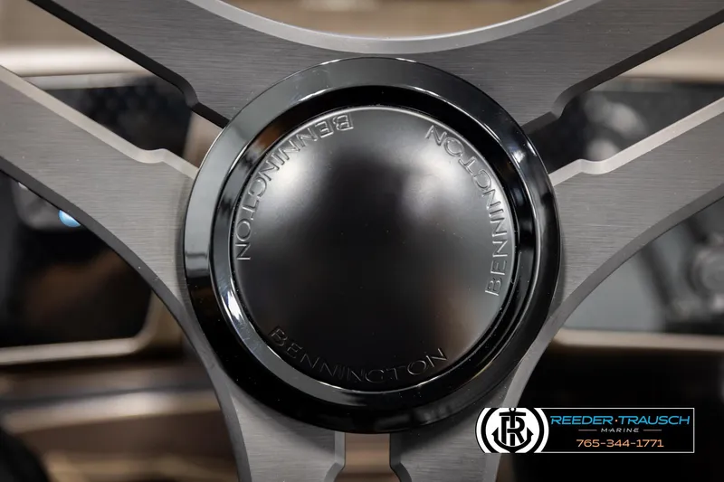 Slide: The Image of Close-up of 2026 Bennington MFBSE steering wheel with logo detail. - 29