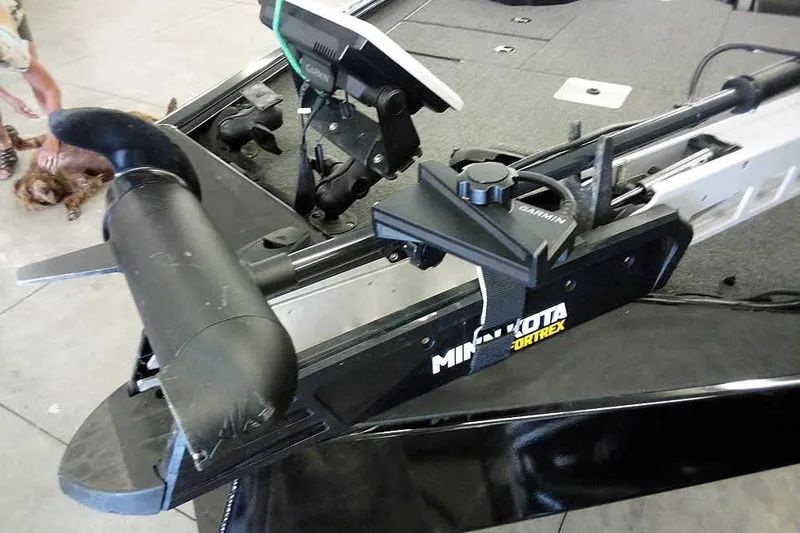 Slide: The Image of 2024 Lund 1775 Renegade boat with Minn Kota Fortrex trolling motor and Garmin equipment. - 7