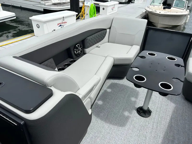Slide: The Image of Interior of Harris Sunliner 230 pontoon boat, model year 2026. - 17