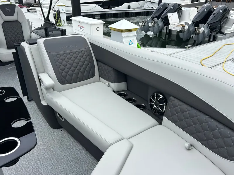 Slide: The Image of Luxurious interior of Harris Sunliner 230 boat, model year 2026. - 20