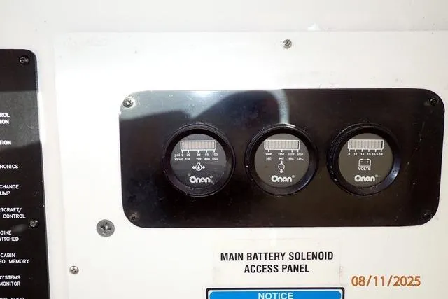 Slide: The Image of Main battery solenoid access panel on 2003 Sea Ray Sundancer 460 boat. - 47