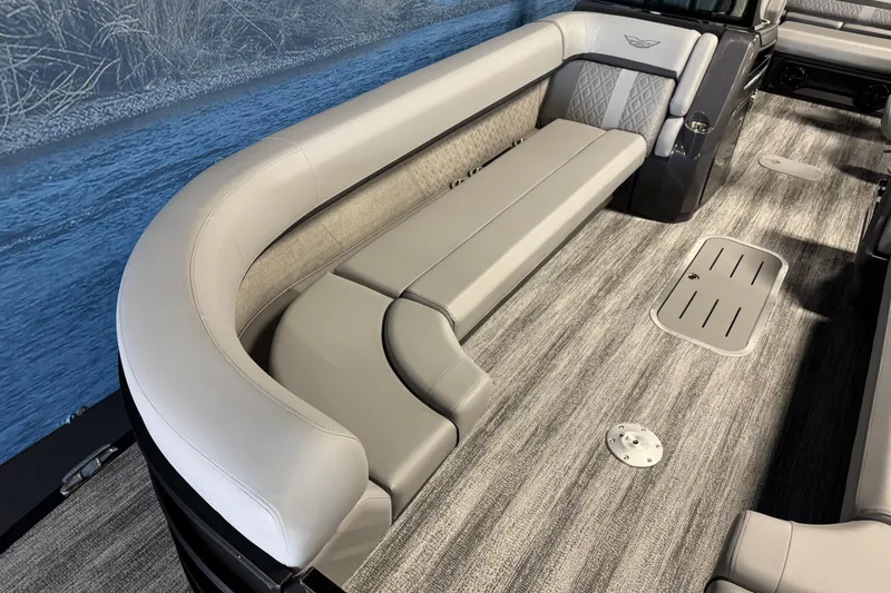 Slide: The Image of 2026 Bennington 26 MCSB boat interior with luxurious seating and modern design. - 7