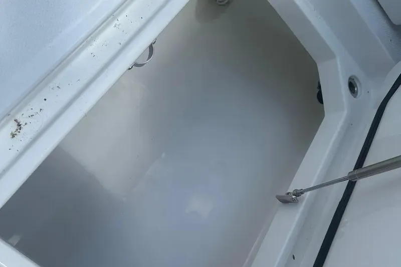 Slide: The Image of Open storage compartment in 2025 HCB 39 Speciale boat. - 35