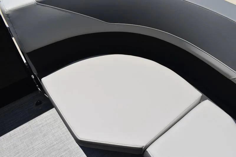 Slide: The Image of 2026 Lowe LS 170 boat seat with gray and white upholstery. - 15