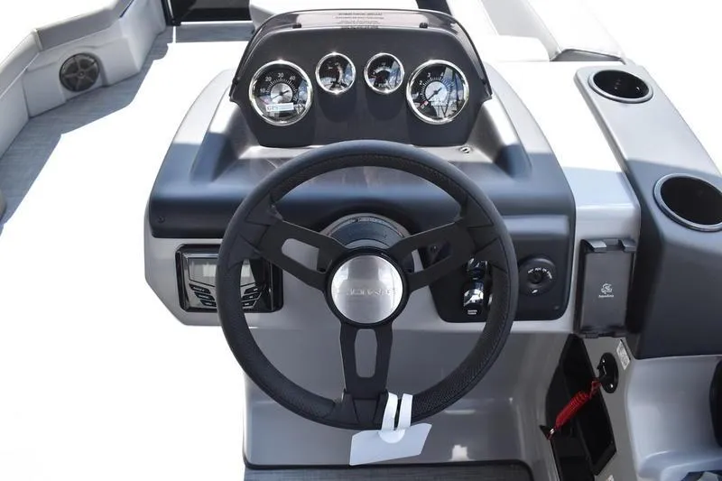 Slide: The Image of Control panel of 2026 Lowe LS 170 boat with AquaAmp system. - 36