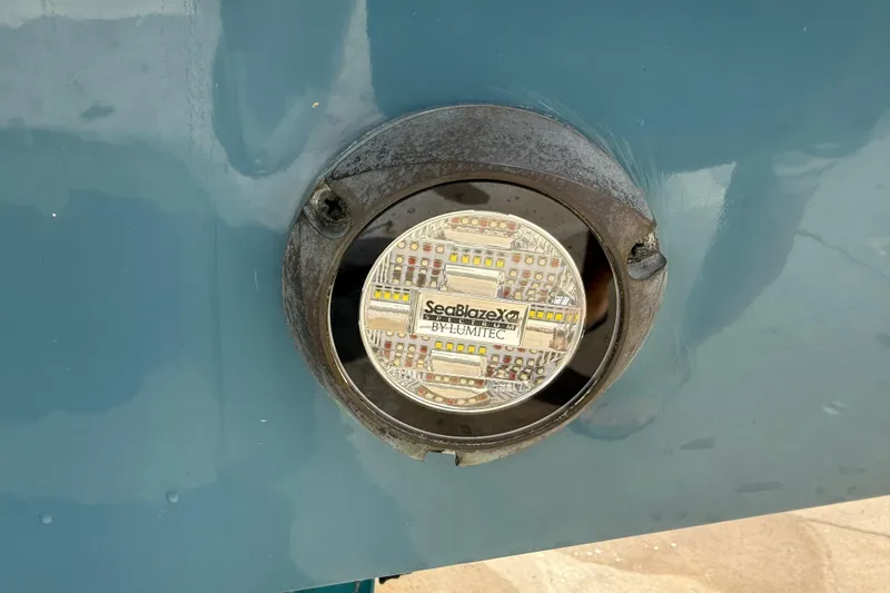 Slide: The Image of Underwater light on 2023 Front Runner 33 CC boat, featuring SeaBlazeX by Lumitec. - 12