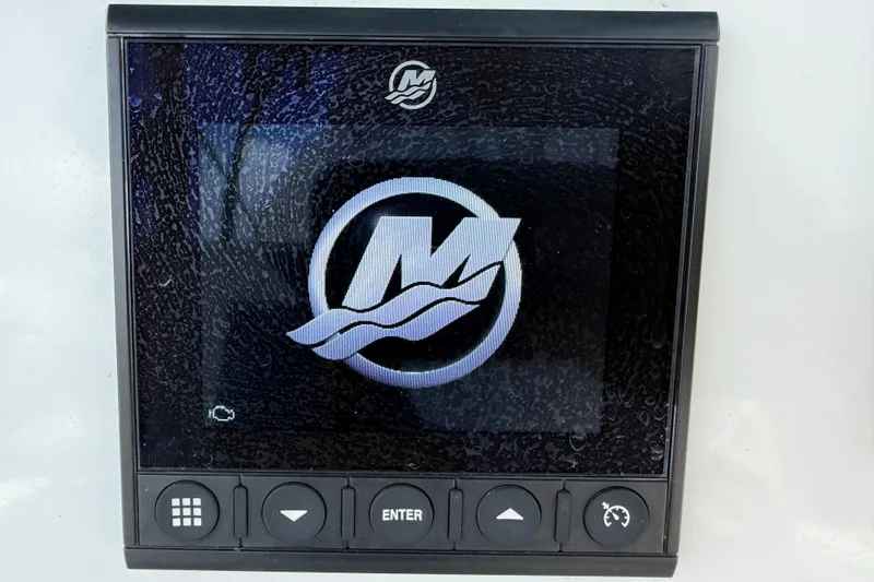Slide: The Image of Display screen with logo on 2023 Front Runner 33 CC boat. - 31