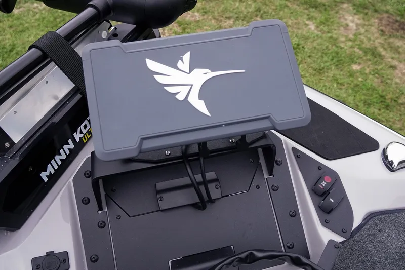 Slide: The Image of 2026 Skeeter ZXR20 SE boat dashboard with Minn Kota Ultrex trolling motor. - 29