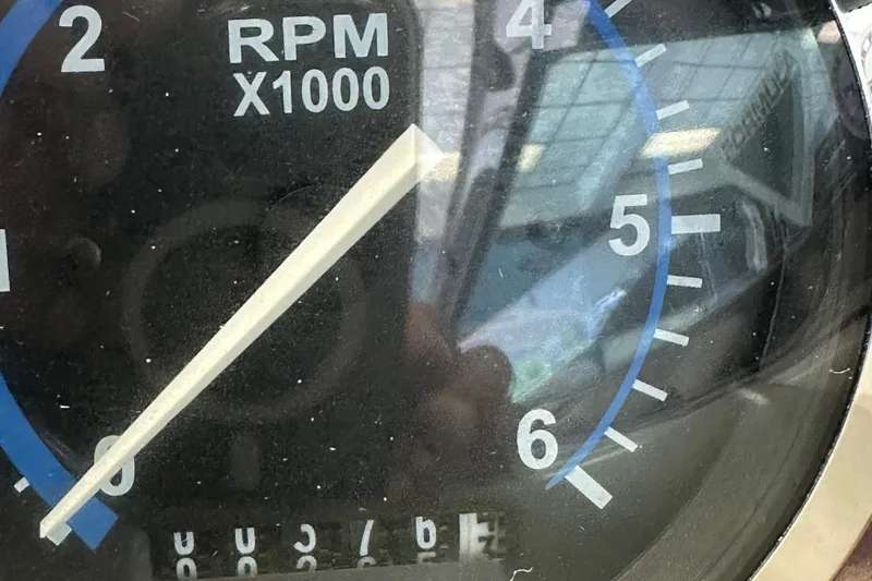 Slide: The Image of Close-up of a 2005 Formula 280 Sun Sport RPM gauge, reading 4,000 RPM. - 12