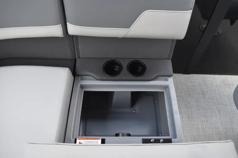 Slide: The Image of Interior of 2026 Lowe LS 190 boat with gray seating and flooring. - 49