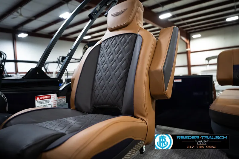 Slide: The Image of Luxurious seating in 2026 Bennington 22 MSB boat, featuring diamond-stitched upholstery. - 41