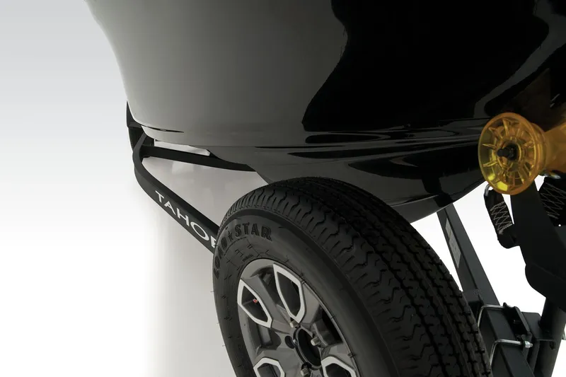 Slide: The Image of 2018 Tahoe 450 TS boat trailer with tire and frame detail. - 8
