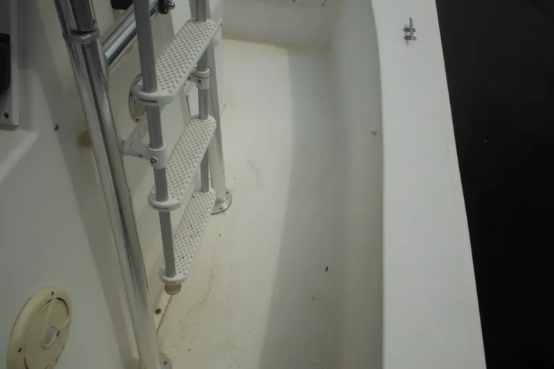 Slide: The Image of 2006 DC 23 Brown Custom CC boat ladder and deck view. - 30