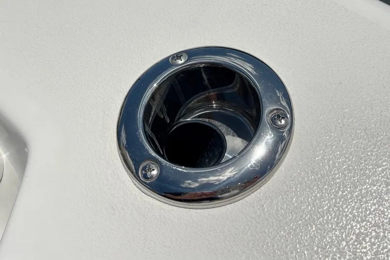 Slide: The Image of Chrome rod holder on 2026 Key West 219 FS boat deck. - 38