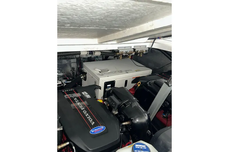 Slide: The Image of Engine compartment of a 2014 Regal 35 Sport Coupe with Volvo Penta components. - 27