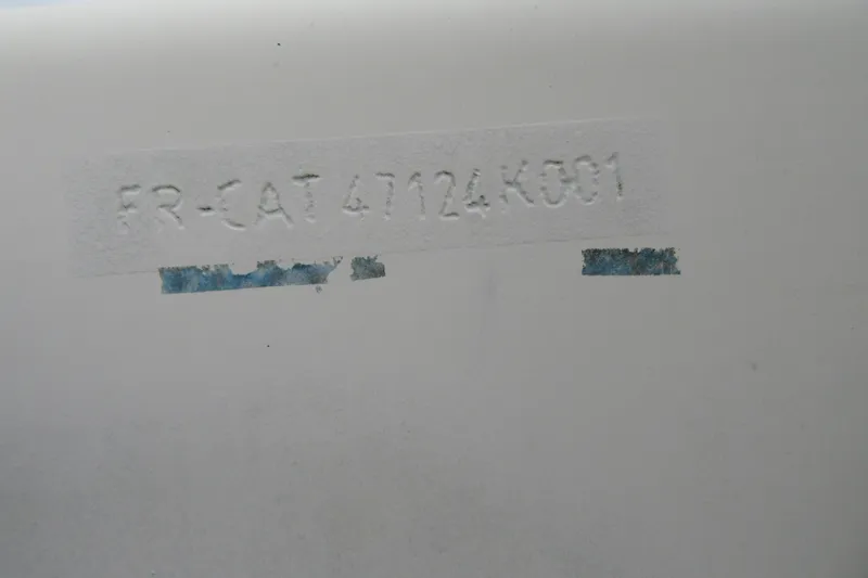 Slide: The Image of Hull identification number on 2001 Catana 471 sailboat. - 12