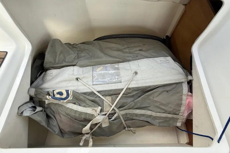 Slide: The Image of Stored sail in Beneteau Oceanis 41 yacht compartment, 2013 model. - 34