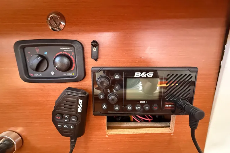 Slide: The Image of Control panel on a 2013 Beneteau Oceanis 41 sailboat with B&G and Webasto systems. - 70