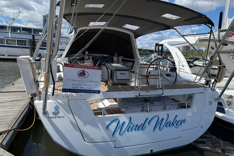 Slide: The Image of 2013 Beneteau Oceanis 41 sailboat "Wind Waker" for sale at marina dock. - 8