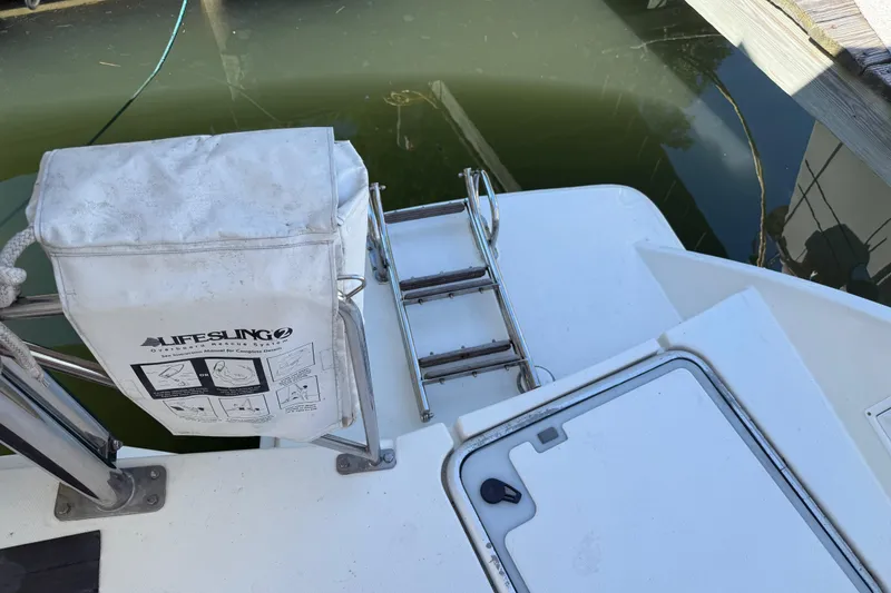 Slide: The Image of Sailboat deck with Lifesling rescue system, Leopard 38, 2010 model. - 24